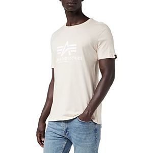 Alpha Industries Basic 100501 - T-shirt - normale maat - korte mouwen - heren, Jet Stream wit/wit