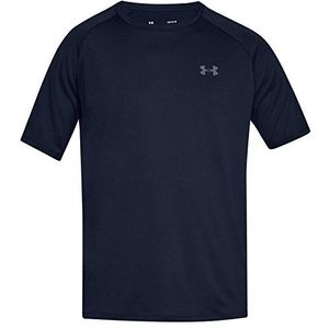 Under Armour Tech 2.0 Sportshirt voor heren, ademend, korte mouwen, sneldrogend shirt, bruin (Silt Brown Light Heather/Black), XL