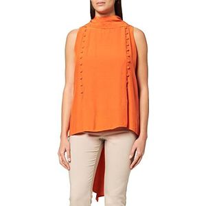 IPEKYOL Damesblouse met button accessoires, Pompoen