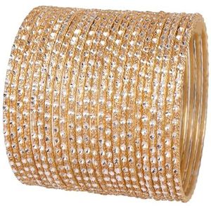 Touchstone Kunstzinnig handgemaakte Indiase Bollywood-armband met bijpassende betoverende motieven in goud, koper of zilver voor dames., Roségoud, Geen edelsteen