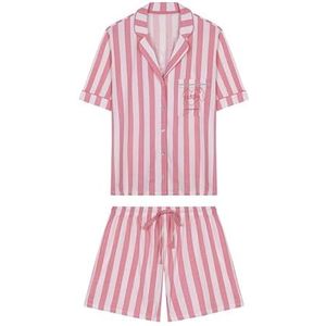women'secret La Vecina Blonde Pyjama Korte Shirt 100% Katoen Roze Pijama Set Dames, Oranje