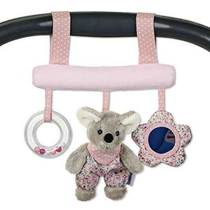Sterntaler 6602001 Speelgoed om op te hangen met klittenbandsluiting, muismabel, inclusief rammelaar, leeftijd: voor baby's vanaf de geboorte, roze/meerkleurig