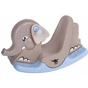 Big Rocking-Elephant - Schattig schommelspeelgoed met brede voetensteun - voor jongens en meisjes - olifant met schommelstoel voor kinderen vanaf 1 jaar - grijs