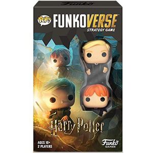 FUNKO GAMES Harry Potter 101 Funkoverse Extension - Set van 2 - Engelse versie - Bordspel - Draco Malfidus en Ron Wemel - 7,6 cm POP! - Lichtgewicht strategiespel voor kinderen en