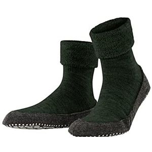 FALKE Cosyshoe M HP wol noppen op de zool, 1 paar, sokken voor herenpantoffels, groen (Green Melange 7318), 43-44, Groen (Green Melange 7318)