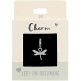 Depesche 11785-092 Express Yourself Charms - hanger voor kettingen en armbanden, zilveren libel, als klein cadeau