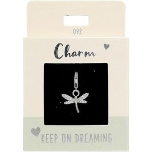 Depesche 11785-092 Express Yourself Charms - hanger voor kettingen en armbanden, zilveren libel, als klein cadeau