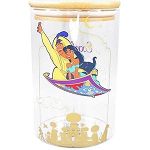 Disney Half Moon Bay Aladdin Glazen voorraadpot met deksel - 950 ml - Aladdin - cadeaus voor volwassenen