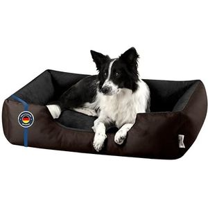 BedDog® Hondenbed LUPI, bruin/zwart, L ca. 80 x 65 cm, mand, hondenkussen