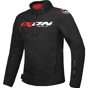 Ixon Fierce Veste de moto en textile (noir/blanc/rouge, taille L)