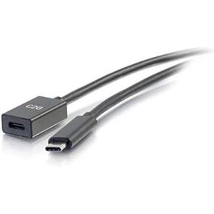 C2G USB C/Thunderbolt 3 naar USB-C 3.1 (Gen 1) USB C of Thunderbolt 3 mannelijk naar bus verlengkabel 0,9 m (10 Gbps)