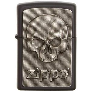 Zippo 218 aansteker, Phantom zwart, schedel, mat, geschenkdoos