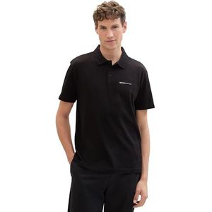 TOM TAILOR Denim 1042109 Poloshirt voor heren, 1 stuk, 29999 - Zwart