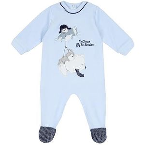 Chicco Chenille overall met voet, pyjama voor baby's en jongens, baby, jongens, Lichtblauw (649)