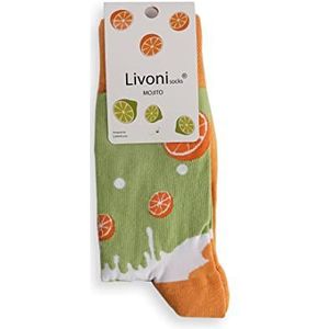 Livoni Mojito-Regular Socks 39-42 sokken, meerkleurig, M Unisex, volwassenen, meerkleurig, medium, Meerkleurig