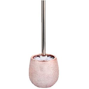 MSV Toiletborstel houder Shanghai - keramiek - rose goud - 41 x 11 cm