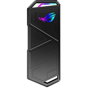 ASUS ROG STRIX ARION S500 – draagbare externe SSD NVMe 500 GB (USB-C 3.2 Genn. 2, NVMe SSD DRAM, grote SLC cache voor overdrachten tot 1050 MB/s, 256-bit AES-codering, Aura Sync RGB)