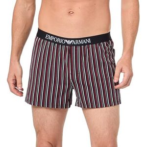 Emporio Armani Boxershorts van katoen met klassiek patroon voor heren, Print met rode strepen