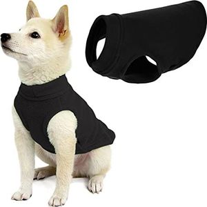 Gooby Hondenfleece vest voor honden, zwart, XS, warme fleece trui, winterkleding voor kleine honden of meisjes, hondentrui voor kleine tot grote honden