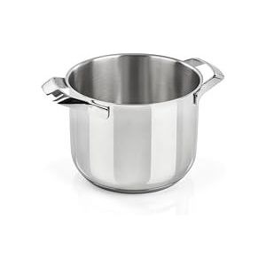 Barazzoni, My Pot, Pot ø28 cm, roestvrij staal 18/10, inhoud 13,5 l, drievoudige bodem, ook geschikt voor inductie, Made in Italy