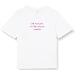 s.Oliver T-shirt à manches courtes pour fille, Blanc 100, 152