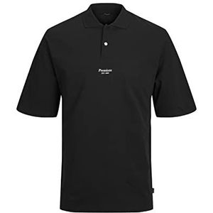 Jack & Jones Jprblakam Branding Ss Poloshirt voor heren, zwart.