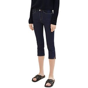 TOM TAILOR dames capri jeans, 10138 - Rinsed Blue Denim