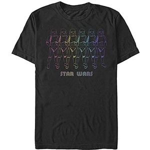 Star Wars Chrome Line Troop Organic Short Sleeve T-Shirt Unisexe-Adulte, Noir, XL