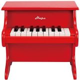 Hape Kleine rode piano, mini-piano met 18 toetsen van hout, muziekinstrument, rood