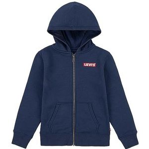 Levi's LVN Boxtab Full Zip Hoodie Sweatshirt met capuchon voor jongens, Blauwe jurk