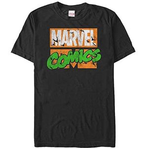 Marvel T-shirt à manches courtes unisexe Avengers Classic Spooky Logo Organic, Noir, L