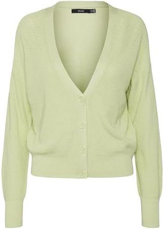 VERO MODA Vmnewlexsun Ga Noos Ls korte broek met V-hals voor de auto, cardigan voor dames, Khaki (stad)
