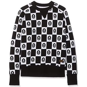 Kings of Indigo Parnell Sweatshirt voor heren, Zwart (Checkerboard Black 6902)