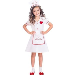 amscan - Darling Nurse 9904744, kostuum voor 3-4 jaar, wit, jaar