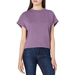 Urban Classics Dames T-shirt met korte mouwen pigment patroon dames korte mouwen T-shirt in verschillende kleuren maten XS tot 5XL, Donker Paars