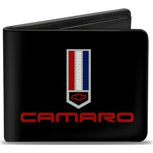 Buckle-Down - Portemonnee met twee kleppen van PU - Camaro Badge Zwart/Rood/Wit/Blauw Uniseks Volwassenen