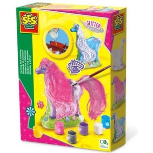 SES Creative - Animals 01272 glitterhaarverf- en vormset, voor kinderen, roze, klein