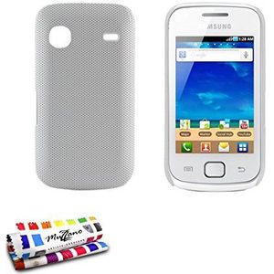 Muzzano Vaste beschermhoes voor Samsung Galaxy Gio [Le Pika Premium], wit, incl. stylus en reinigingsdoekje van Muzzano® - ultieme bescherming voor uw Samsung Galaxy Gio