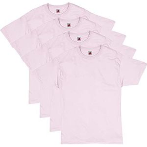 Hanes Lot de 4 chemises pour homme, Rose pâle - Lot de 4, S