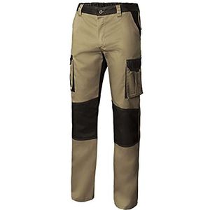 VELILLA 103020B / tweekleurige broek met meerdere zakken Slim Fit, Zandbeige en zwart