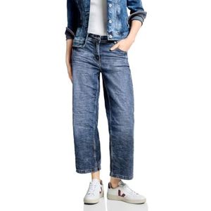 Cecil B377180 7/8 jeans voor dames, Mid Blue Wash.