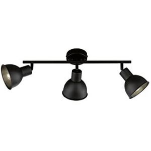 Fischer & Honsel Speedy plafondlamp 3-lichts rond voor woonkamer en slaapkamer 3x E14 metaal zwart zandkleurig 45x11.5cm 21246