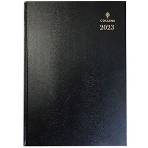 Collins Desk Agenda 2023, 2 pagina's per dag, zwart (47,99-23), complete professionele agenda, afsprakenplanner en planner