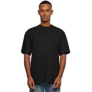 Urban Classics T-shirt met korte mouwen voor heren met afhangende schouders, 100% katoenen jersey, zwart., XL