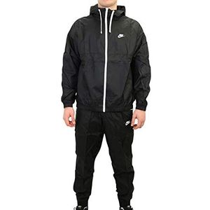 Nike M NSW CE TRK Suit HD WVN trainingspak heren, zwart/zwart/zwart/wit, FR (maat fabrikant: XS)