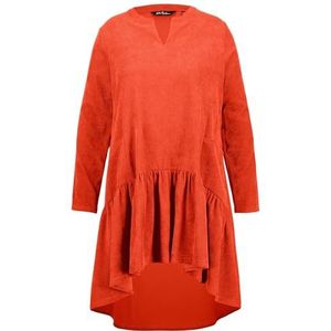 Ulla Popken dames corduroy jurk, Safran