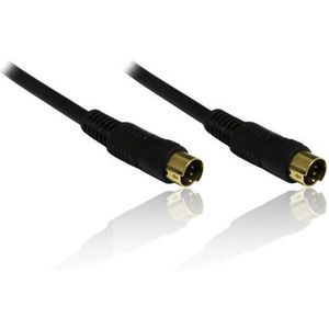 CDL Micro Rhinocables S-Video/SVHS-kabel (4-polig, vergulde contacten, 1,5 m), zwart