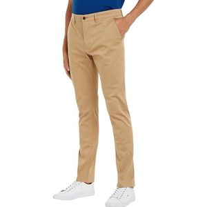 Tommy Hilfiger Chino Bleecker Print Structuur Geweven Broek Heren, Kaki (Classic Kaki)