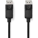 NEDIS Câble DisplayPort | Connecteur DisplayPort | Connecteur DisplayPort | 4K @ 60Hz | Nickelé | 3.00 m | Rond | PVC | Noir | Sac en plastique