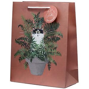 12 pochettes cadeaux - chat sur fougère - Kim Haskins - XL